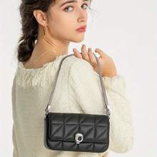 蛇骨链条肩带手柄，扁平肩带替换件，蛇骨链条肩带配金属扣，适用于钱包、手提包、单肩包 - 金色 - 查看 9