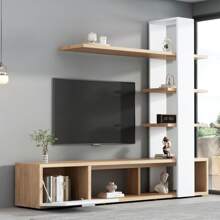 okwish Meubles TV et centres de divertissement - Blanc - Voir 1