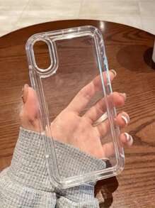 1 pieza Funda protectora de teléfono suave de silicona TPU transparente anti-caída compatible con iPhone 7P/8Plus/16/16PLUS/16PRO/16PROMAX/XR/XSMAX/11/11Pro/11ProMax/12/12Pro/12ProMax/13/13Pro/13ProMax/14/14Pro/14Plus/14ProMax/15/15Pro/15Plus/15ProMax, de moda/de alta gama/linda/