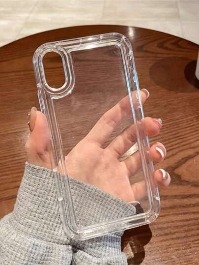 1 pezzo Custodia protettiva per telefono in TPU trasparente e morbido silicone anti-caduta, compatibile con 7P/8Plus/16/16PLUS/16PRO/16PROMAX/XR/XSMAX/11/11Pro/11ProMax/12/12Pro/12ProMax/13/13Pro/13ProMax/14/14Pro/14Plus/14ProMax/15/15Pro/15Plus/15ProMax, alla moda, di alta qualità, carina, impermeabile, antiurto, resistente ai graffi