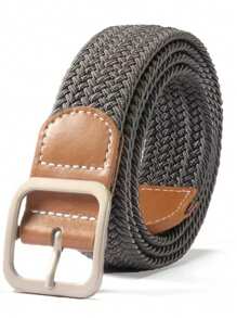 Men's Casual Elastic Stretch Buckle Belt In Bulk - Multicolor - View 6