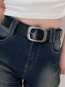 1 件女士时尚休闲黑色牛仔腰带，百搭腰带，适合母亲节、生日礼物 - 棕色 - 查看 7