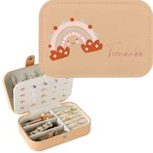 1pc, Custom Name, Custom Jewellery Box Storage Box, Creative Bear Pattern Plus Name, Ring And Necklace Zipper Jewellery Box, Gifts For Girls, Friends And Mums, Beautiful Jewellery Boxes, Holiday Gifts, Blessing Gifts Back To School,Christmas Gift Supplies - Multicolor - View 11