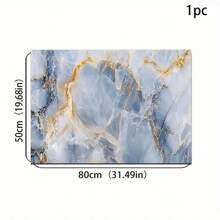 1 pieza Felpudo de bienvenida con patrón de rayas de mármol - Antideslizante, apto para interior/exterior, absorbente de agua y resistente a la suciedad, apto para dormitorio, baño, cocina, entrada - Decoración del hogar lavable, tapete suave y esponjoso para primavera y verano