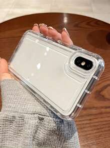 1 pieza Funda protectora de teléfono suave de silicona TPU transparente anti-caída compatible con iPhone 7P/8Plus/16/16PLUS/16PRO/16PROMAX/XR/XSMAX/11/11Pro/11ProMax/12/12Pro/12ProMax/13/13Pro/13ProMax/14/14Pro/14Plus/14ProMax/15/15Pro/15Plus/15ProMax, de moda/de alta gama/linda/