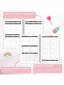 Trees 1 szt. Plan budżetowy – miesięczny organizer finansowy z notatkami do śledzenia wydatków, zaprojektowany do efektywnego zarządzania pieniędzmi, niedatowany plan finansowy/księga rachunkowa, gotowy do użycia – prezent dla mężczyzn w formacie A5