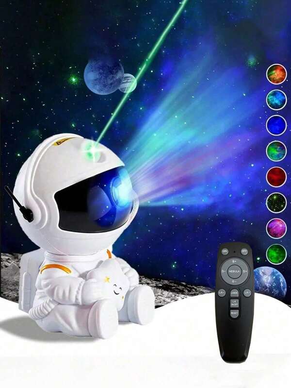 1pc Starry Sky Projector Galaxy Night Light, An Indoor Decoration Item. It's An Astronaut - Themed Space Projector That Can Display Starry Skies And Nebulae. As A Ceiling LED Light, It Is Perfect For Bedroom Home Decoration And Also Makes An Excellent Gift.