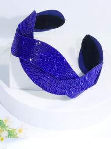 1件装 女士休闲可爱水钻（玻璃）编织宽檐发箍，发带，发圈，发饰 头饰 - 彩色 - 查看 6