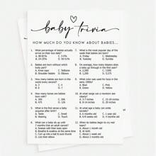 20/50/100pcs Baby Cognitive Q&A Cards, Interesting Baby Shower/Party Educational Game Activities Suitable For Baby Boys Or Girls - White - View 2