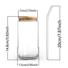 1pc 16oz Creative And Multi-Pattern Harry Potter Personalized Glass Water Cup - Transparent - View 2