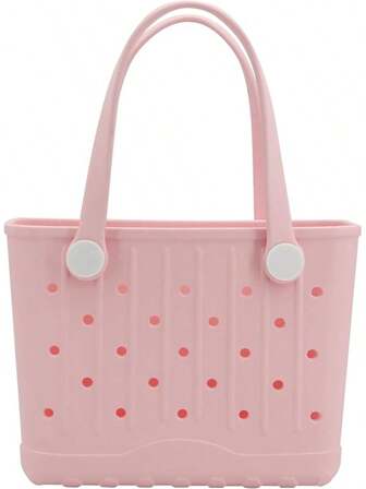 Rubber Tote Bag Small Beach Bag Waterproof Travel Bags Washable Tote Portable Open Handbag For Sports Beach Boat Outdoor