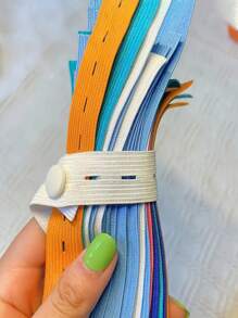 30/50 piezas Bandas elásticas coloridas con botón ajustable - Lona, aptas para almacenamiento de ropa, ahorro de espacio en equipaje, organización de cajones y armarios, sujeción de sábanas, percheros
