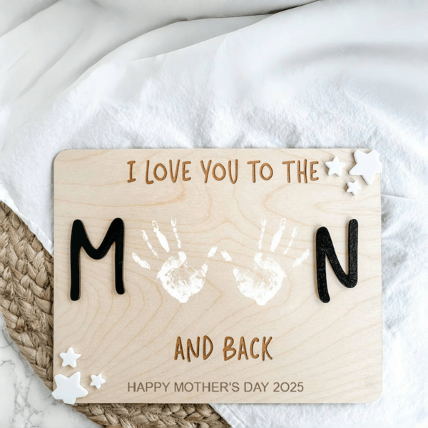 Mother's Day Hand Print Plaque, DIY Hand Print Plaque, Mother's Day Gift, Mother's Day Craft, Gift For Mom, Commemorative Gift, Mother's Day DIY Plaque
