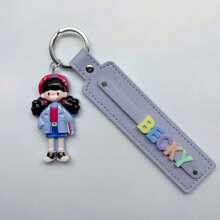 1 件定制卡通和职业主题钥匙扣，个性化名字亚克力饰物，配 PU 皮革表带和环扣 - 装饰字母钥匙扣，适合作为礼物，情人节礼物，色彩鲜艳，可爱，可爱，有趣，卡哇伊，Y2K，时尚，男女通用，休闲，定制，个性化，独特，定制，适合他的理想礼物，适合她、她、男朋友、女朋友、家人、朋友的理想礼物 - 彩色 - 查看 8