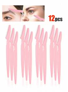 70/24/12/6pcs Multi-Color Grooming Razor Set, Eyebrow Trimmer And Razor, Callus Remover And Body Hair Removal Tool, Face And Eyebrow Razor Set With Long Handle Blades And Precision Protective Cover, Suitable For Daily Use Or Travel, Multifunctional Eyebrow Trimmer, Sharp Stainless Steel Eyebrow Tool With Protective Cover, For Eyebrows, Lip Hair,Giveaways,Travel,Cheap Stuff,Travel Essential - Red - View 31