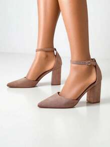 Women's -Suede Pumps - Khaki - View 3