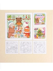 1pc FUZZY HYGGE Coco Coloring Book For Adults And Kids, Bold And Easy, Simple And Big Designs For Relax Coloring Book For Adults And Teens, Super Cute Designs Of Cozy, Hygge Spaces For Relaxation.Release Emotions And Relieve Anxiety | Ideal Gift For Holidays And Special Occasions Back To School, Mother's Day, Mom's Gift