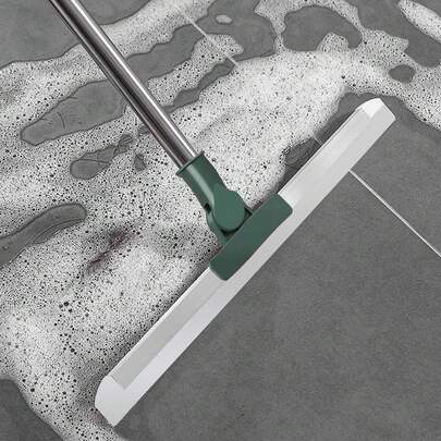 1/2件套地板墙面刮水器，带刮刀，适用于瓷砖淋浴墙，不锈钢材质，深绿色，浴室装饰，秋季装饰