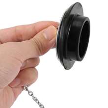 Tapón para la bañera y el fregadero, desagüe de piso sellado y anti-olor para el baño, resistente a la corrosión y deformación, tapón de alcantarilla y fregadero con una cadena, decoración de baño de verano - Negro - Ver 7