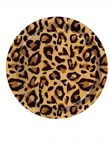 Decorazioni da tavola a tema leopardo per feste, piatti con stampa leopardata, set per 8 persone, decorazioni per feste di compleanno a tema animali selvatici leopardo, adatto per feste, temi, vacanze, picnic in famiglia, celebrazioni, regali per la festa della mamma, laurea