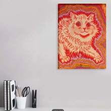 Framed Poster Master Cat Poster - Style Cat Print - Louis Wain Art - Housewarming Gift For Men, Women, Animal Lover - Great Wall Decor For Home, Office, Bedroom, Dorm - Framed - View 4