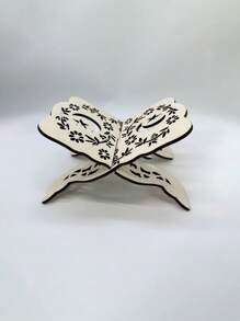 1pc Wooden Reading Book Shelf, Shelf, Book Stand, Book Holder, Decorative Display, Movable Folding Bookshelf, Holiday Gift
