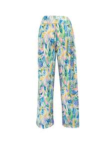 Women's Loose All-Over Printed Travel/Holiday Pants, Spring/Summer - Picture Color - View 5