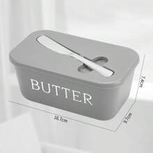 Large Butter Dish With Stainless Steel Butter Knife,Butter Dish With Lid Countertop And Refrigerator Door Shelf,Butter Keeper Container For Kitchen