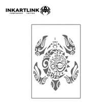 INKARTLINK INKARTLINK Technologie révolutionnaire Tatouage 3 pièces Tortue Botanique Tatouages temporaires, Tatouages magiques durant 15 jours, Tatouages semi-permanents, Faux tatouages réalistes, Durables 1-2 semaines