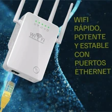 Amplificador de señal WiFi para el hogar, extensor de alcance WiFi mejorado, repetidor Wifi Amplificador Señal 300mbps,con 4 antenas externas de alta potencia, Gran cobertura, con WPS - Tipo de Enchufe A USA (110-127V) - Ver 6