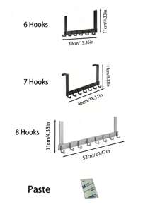 Behind The Door Hook Shelf, No Hole Wall Hooks, Bedroom, Kitchen Door Storage Coat Hooks, Clothes Hanger, Bag Hooks, Kitchen Cabinet Door Hooks, Dormitory Cabinet Door Hooks, Multi-Purpose Hooks For Convenient Storage Behind The Door, Space-Saving And Neatly Organized, Wall Picture Frame, Wall Hooks Self Adhesive, Hooks, Hook, Wall Hooks, Bathroom, Towel Holder, Hooks, Wall Hooks, Hooks, Wall Hook, Door Hanger