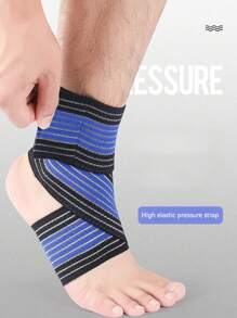 1pc Adjustable Ankle Support Wrap, Football Sports Ankle Brace With Compression Gym Accessories - Multicolor - View 4