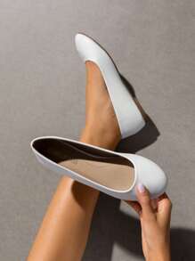 Women's Classic Ballerinas Flats Shoes - trắng - Xem 5
