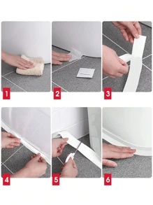 1pc Waterproof Sealing Tape For Kitchen/Bathroom/Toilet/Tile Seam And Corner Line, Self-Adhesive Flexible Caulk Tape For Bathtub And Shower, Easy To Apply Gap Filler For Countertops And Toilet Base, Creates A Tight Seal To Prevent Water Damage, Durable PVC Material, Keeps Your Kitchen And Bathroom Dry And Fresh, Ideal For Sealing Edges And Corners.