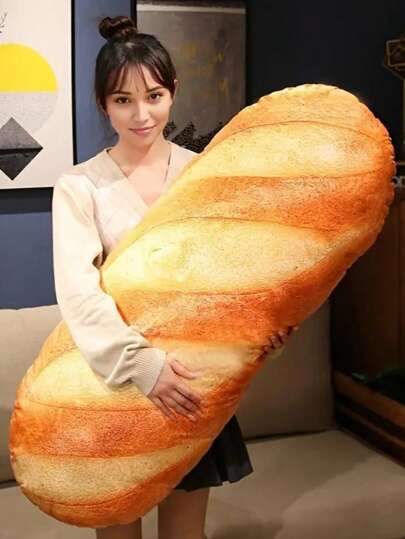 Giant Bread Plush Pillow, Soft Butter Toast Bread Food Pillow Lumbar Back Cushion Stuffed For Home Decor Festival Gifts