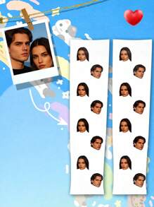 1 Pair Of Customized Face Men's Ice Sleeves, Put Any Face On Socks, Personalized Sleeve Sleeves For With Photos, Interesting Customized Picture Pairs With Medium To Arm Guards, Suitable For Valentine's Day, Birthdays, Gift Giving, And Other Occasions - Multicolor - View 2