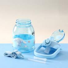 Miniso Cinnamoroll Water Bottle Cute Cartoon Portable Straw Cup With Strap Large Capacity Outdoor Sports Big Belly Cup Water Cup 1200ml/40.58oz - Blue - View 5