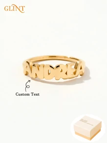 Custom Bubble Name Ring In Sliver Stainless Steel Ring,Handwriting Name Ring For Women,Stacking Ring In 18k Gold ,Custom Jewelry , Personalized Gift,Mother's Day Gift,Valentine's Day Gift, Father's Day Gift