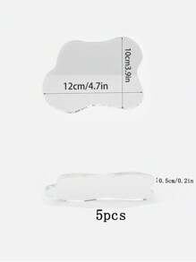 5/2pcs/1pc Acrylic Coaster Decorative Plates, Asymmetric Bar Drink Coaster, Clear Cloud Shape Coffee Cup Coaster, Perfect For Tabletop Protection And Accessories Display
