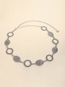 1pc Vintage Body Chain Waist Chain Accessory, Metal Waist Belt Chain For Dress - Multicolor - View 12