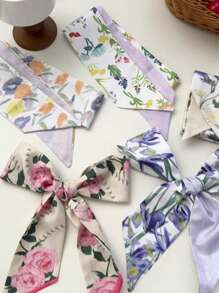11pcs Women Floral Print Scarf Headband Set, Casual Elegant Daily Date Holiday Multi-Use Decorative Gift Hair Band Turban Headband Sweatband