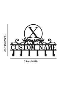 Personalized Key Holder Wall Mount - Custom Family Name Key Holder For Wall, Metal Key Rack Hook Organizer, Coat Rack, Key Hanger Wall Decor For Kitchen, Entryway, Bedroom, Hallway,Chic Autumn