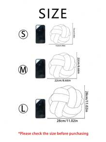 1 件纯色多功能双股八角形装饰抱枕、沙发、咖啡桌、卧室装饰 - 焦糖 - 查看 3