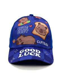 1pc Children Capybara Cartoon Series Print Baseball Cap Sun Hat - Multicolor - View 31