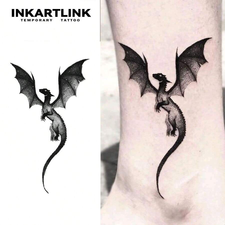 INKARTLINK Revolutionary Technology Temporary Tattoos - Dinosaur & Herbal Juice Tattoos, Magic Tattoos, 15 Day Tattoos, Semi-Permanent Tattoos, Realistic Fake Tattoos, Long-Lasting 1-2 Weeks