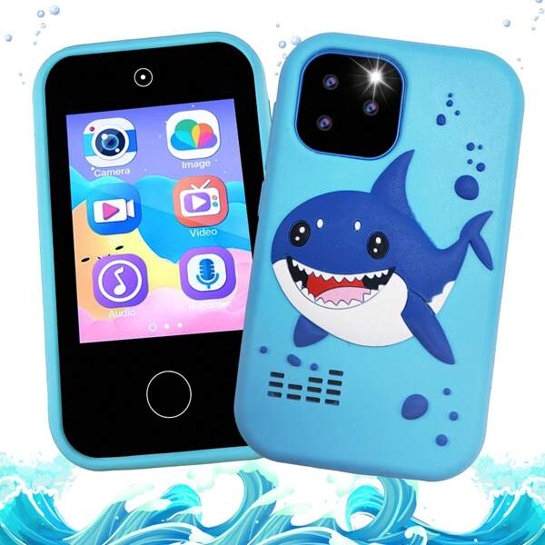 Smartphone pour enfants, cadeau pour filles, cadeau de vacances et d'anniversaire pour les enfants de 3 à 6 ans, téléphone portable pour enfants avec écran tactile, double caméra, apprentissage, lecteur de musique, jeux, jouet de voyage, jouet d'apprentissage préscolaire pour enfants