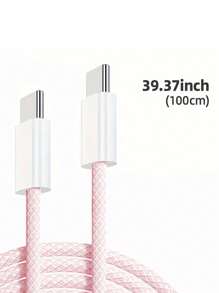 1/2/4 piezas Cable USB-C a USB-C de carga rápida, cable de 1m/39,37 pulgadas compatible con iPhone 15 Pro Max PD Type C a Type-C, cable cargador de carga rápida compatible con iPhone, iPad, /Android