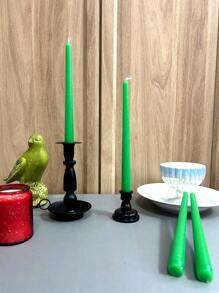 6支/套糖果色多用途装饰长杆蜡烛，适用于餐厅装饰