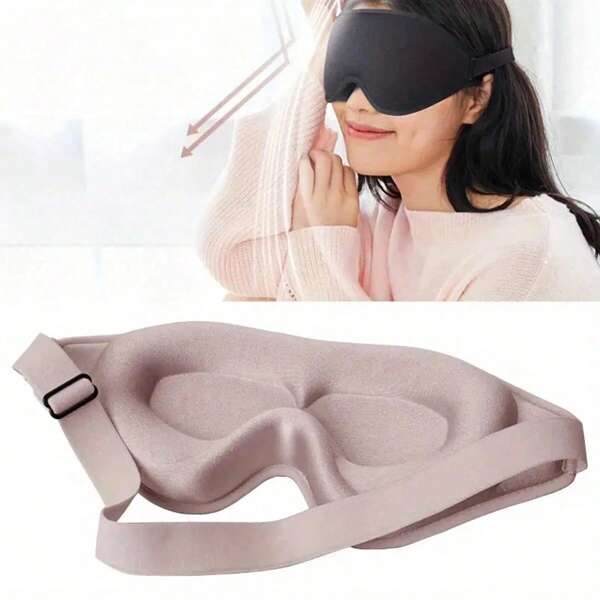 1/2 Pcs Ultra Soft 3D Sleep Eye Mask, 100% Blackout, Blindfold Sleeping Eye Mask, Smooth Eye Mask For Sleeping, Sleep Aid Eye Mask, Travel Sleep Eye Mask, Student Nap Eye Mask - Perfect For Travel And Napping