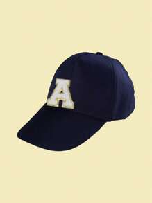1pc A-Z Letter Kids Baseball Cap, Casual Solid Color Snapback Hip Hop Hat, Unisex Sun Protection - Multicolor - View 54